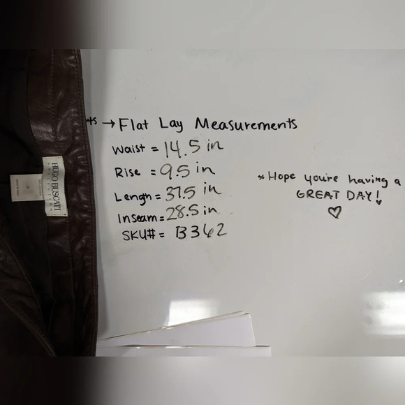 90s Y2K VINTAGE Bratz Hugo Buscati Collection sz. 6 Leather Pants Straight Leg - Picture 10 of 10